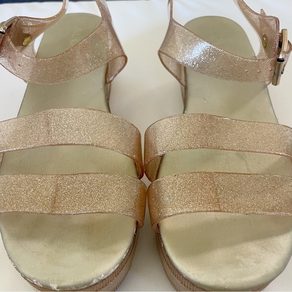 Aldo Shoes Aldo Rose Gold Pink Glitter Sparkly Platform 9s Y2k